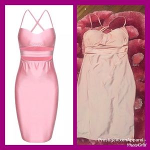 Satin Pink Sexy dress